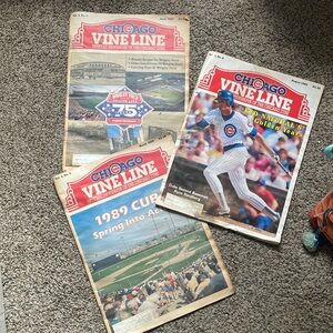 Vintage Chicago Cubs Vineline Newspapers
